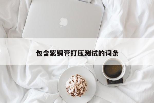 包含紫铜管打压测试的词条